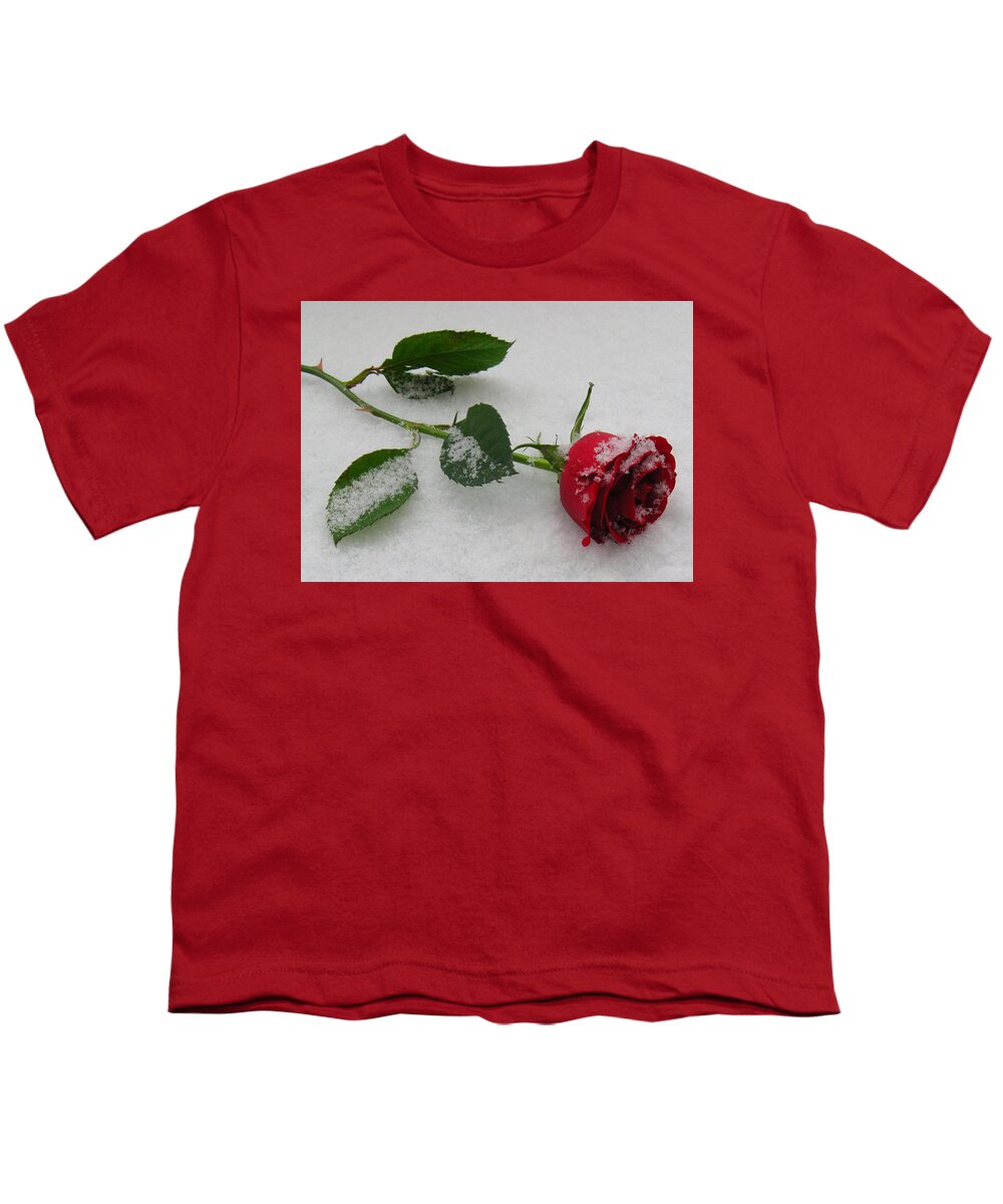 Rose Youth T-Shirt featuring the photograph Richard's Rose by Lori Lafargue
