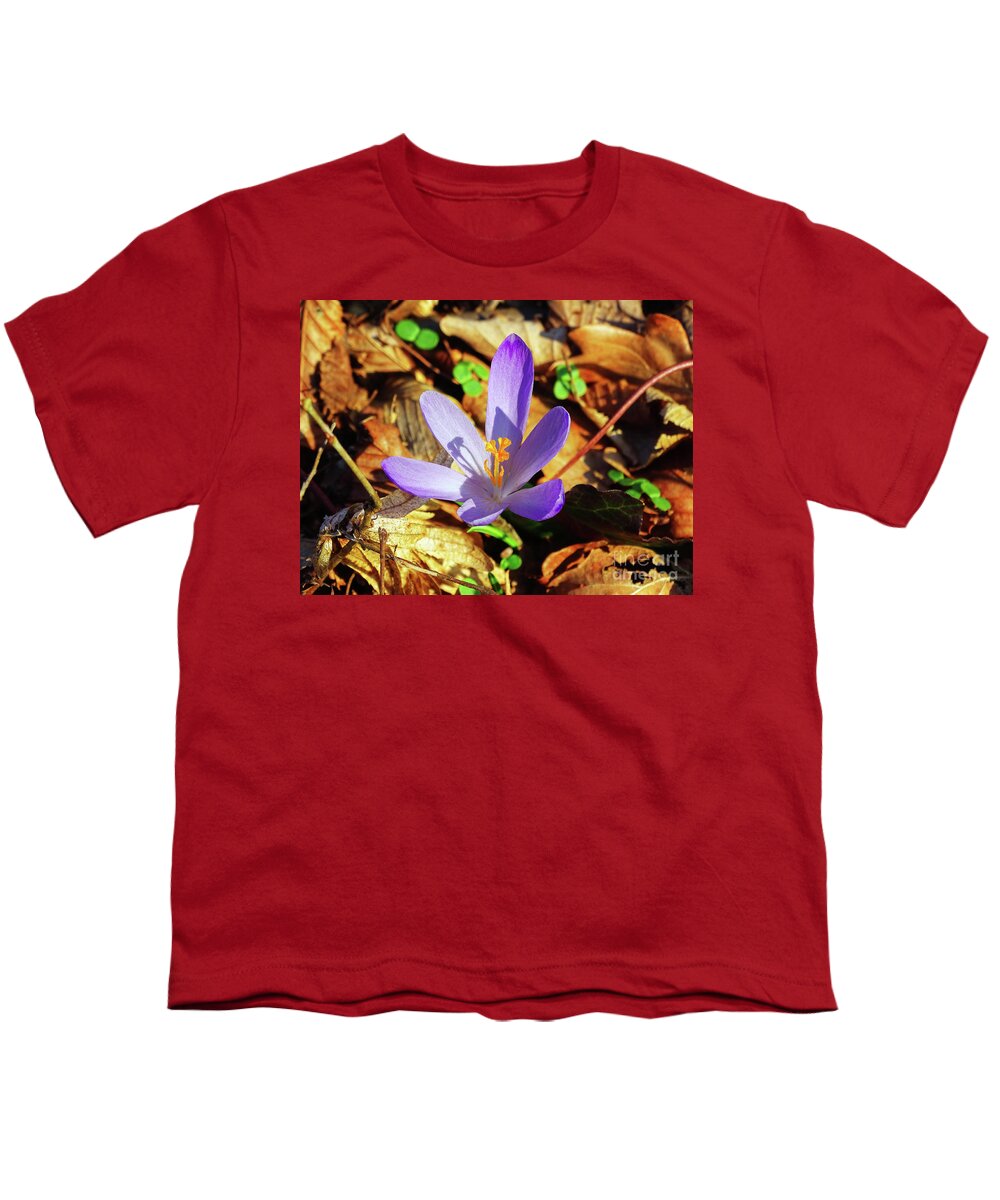 Spring Crocus Youth T-Shirt featuring the photograph Spring Crocus by Jasna Dragun