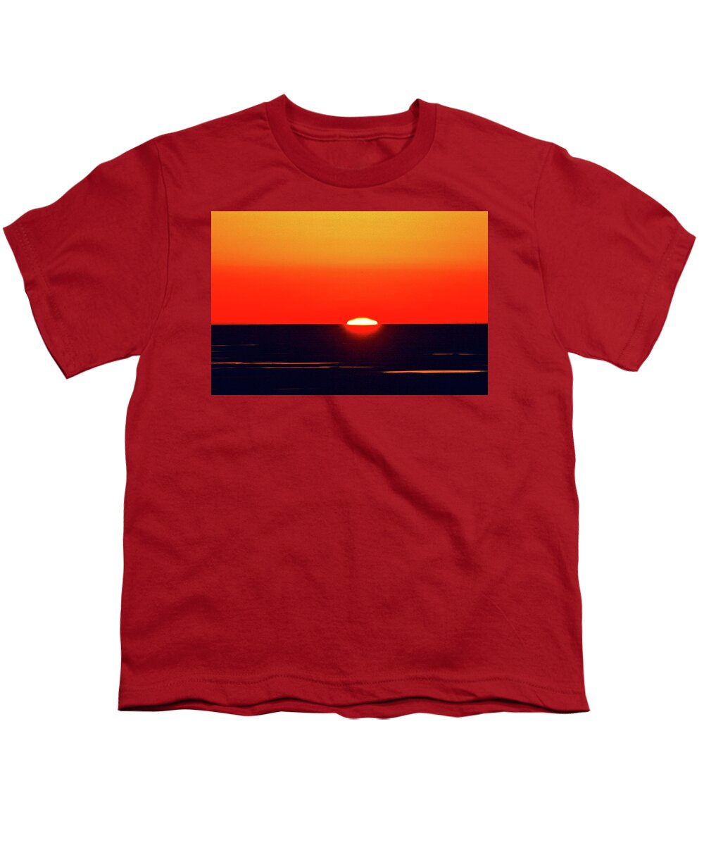 Abstract Youth T-Shirt featuring the digital art Sun At the Horizon Three by Lyle Crump