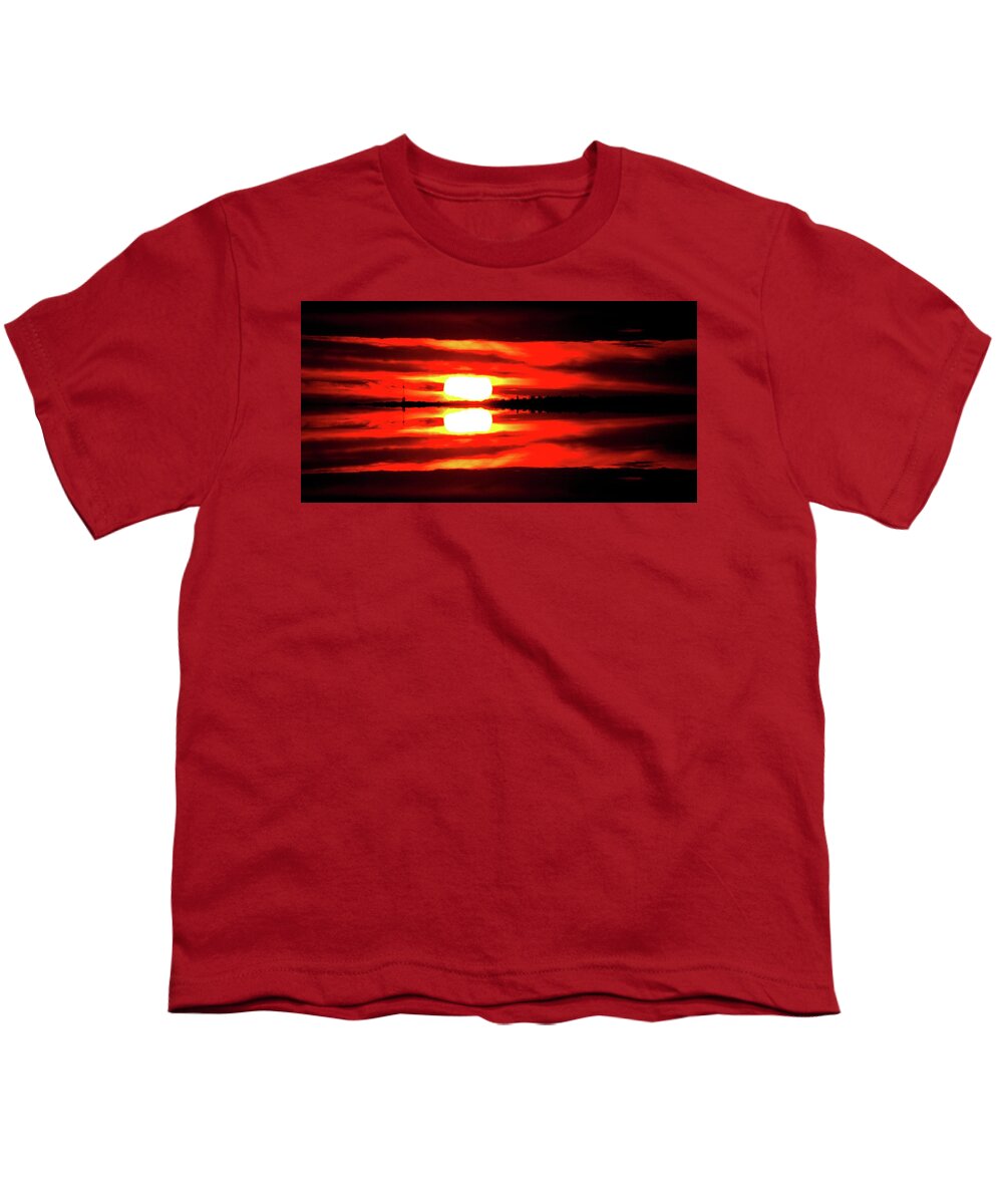 Landscape Youth T-Shirt featuring the digital art Sunrise Second Three by Lyle Crump