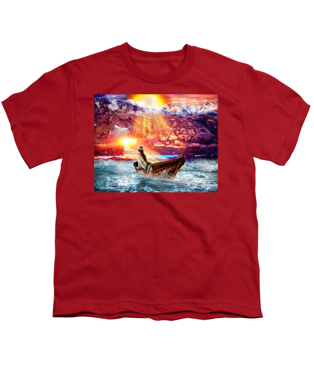 The Joy Of The Lord Youth T-Shirt featuring the digital art The Joy of Adonai is your strength by Dolores Develde