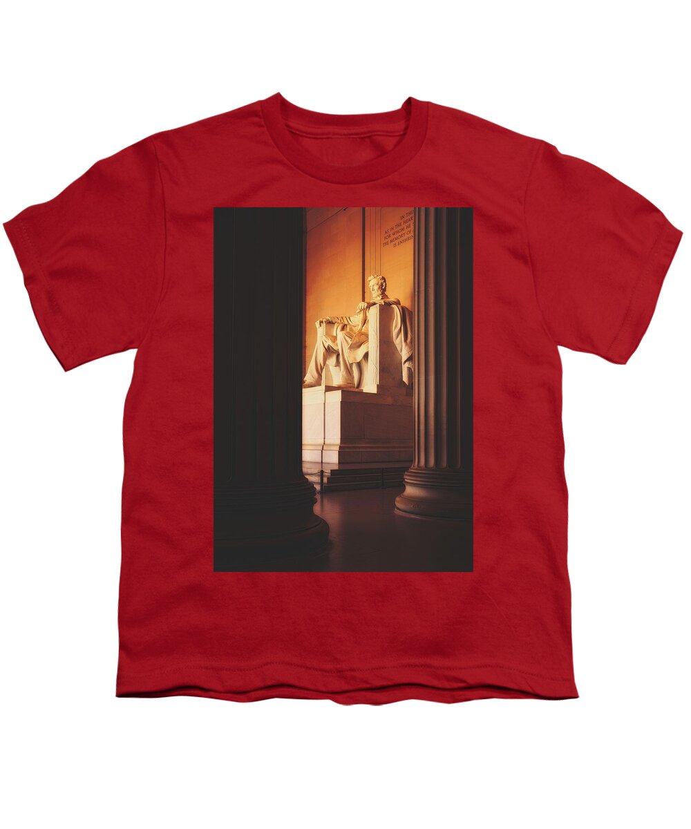 Lincoln Memorial Youth T-Shirt featuring the photograph The Lincoln Memorial by Mountain Dreams