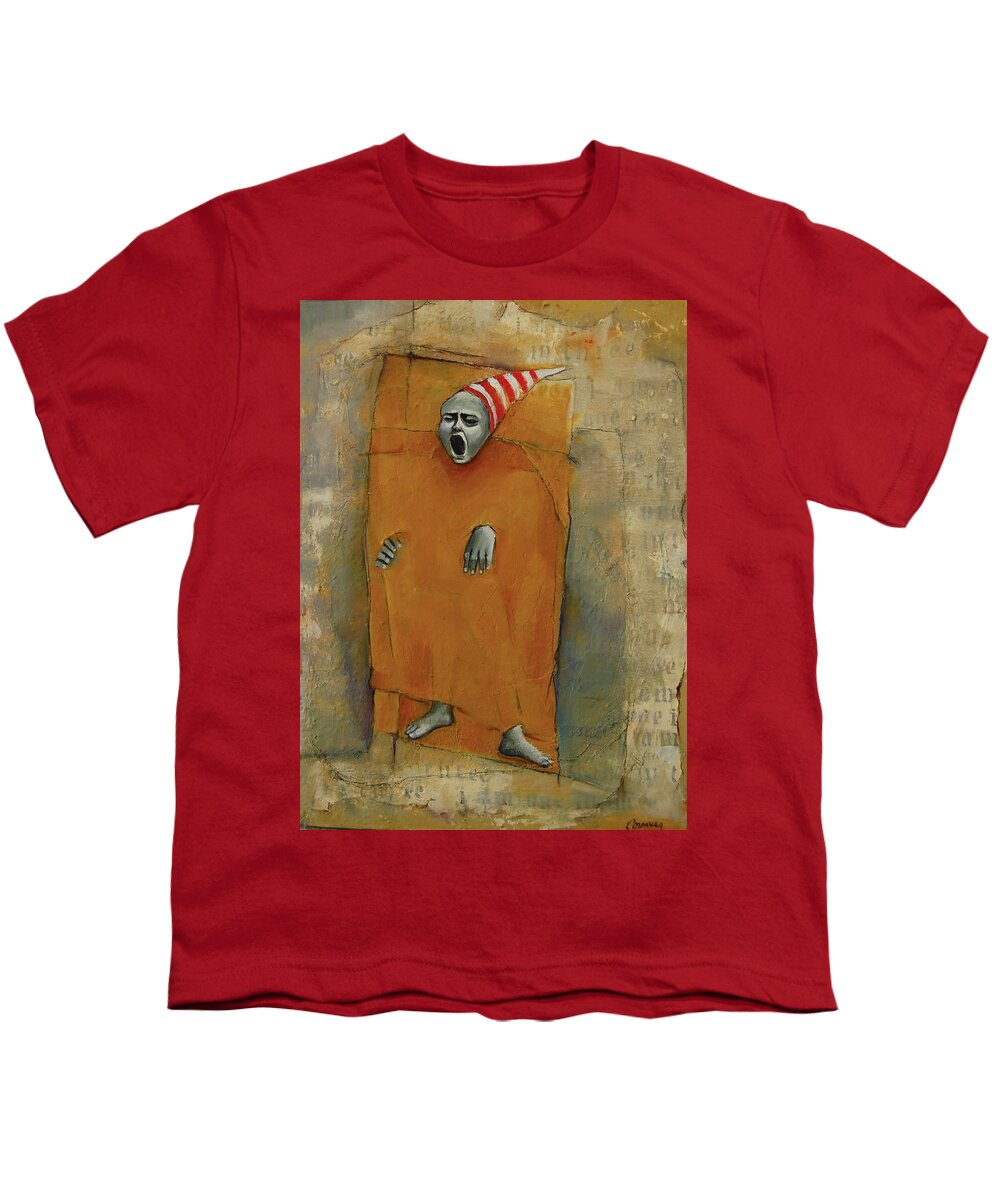 Pain Youth T-Shirt featuring the painting The Nightmares Seem More Real the Closer You Get to the Truth by Jean Cormier