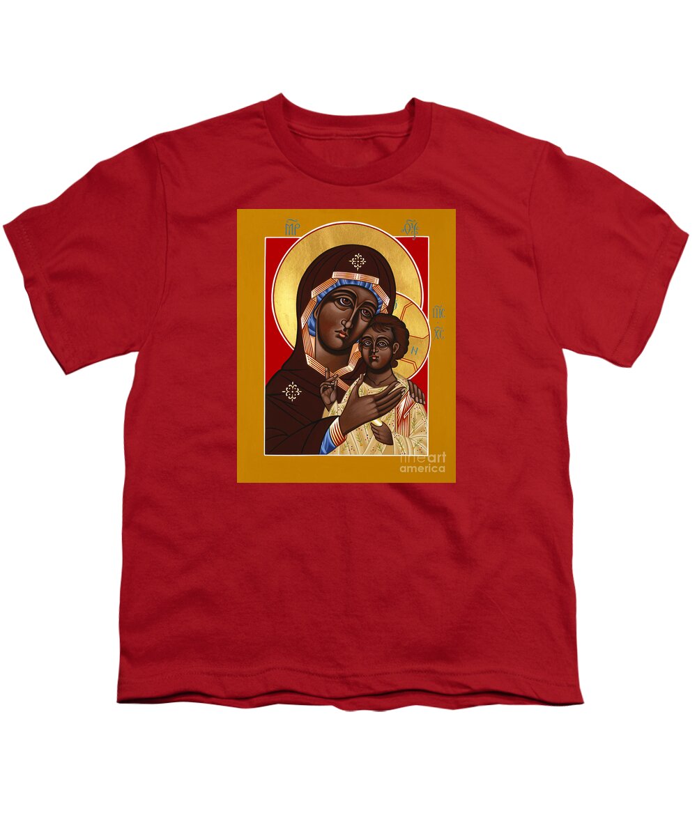 The Petrovskya Icon Youth T-Shirt featuring the painting The Petrovskya Icon of the Mother of God 128 by William Hart McNichols