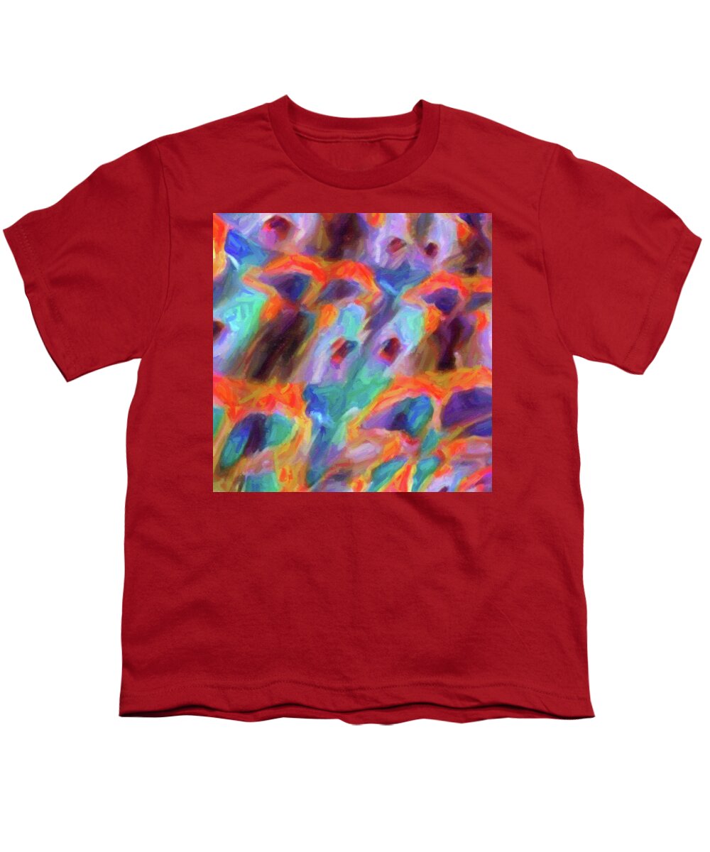 Twisted Youth T-Shirt featuring the digital art Twisted Spiral Puff Mural 1 of 9 by DiDesigns Graphics