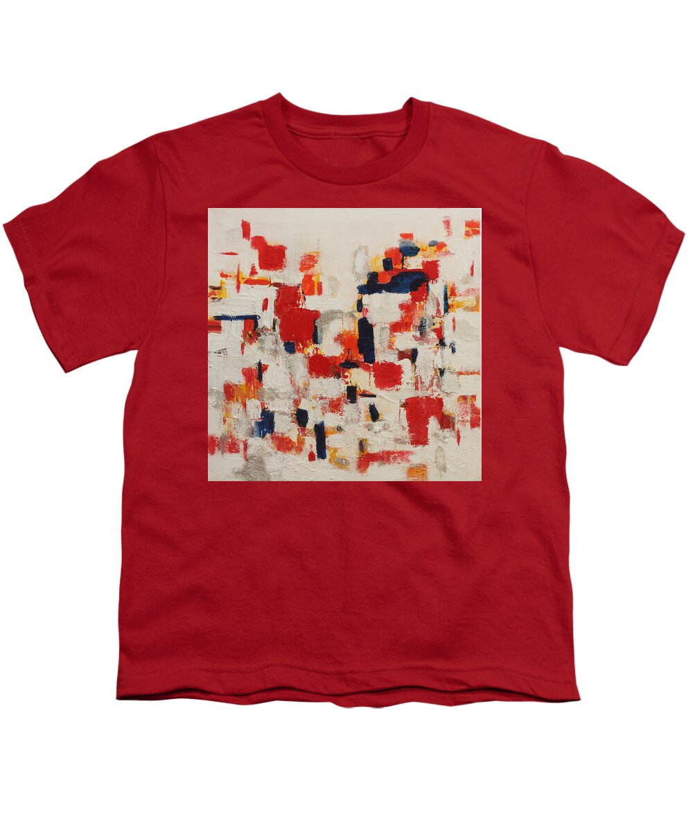 Abstract Youth T-Shirt featuring the painting Urban Spirit by Christiane Kingsley