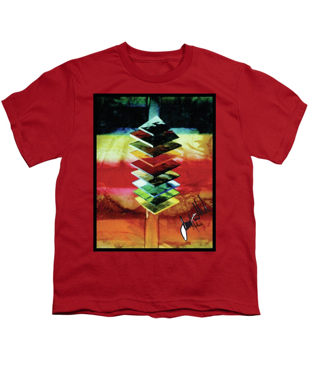  Youth T-Shirt featuring the digital art Glass by Jimmy Williams