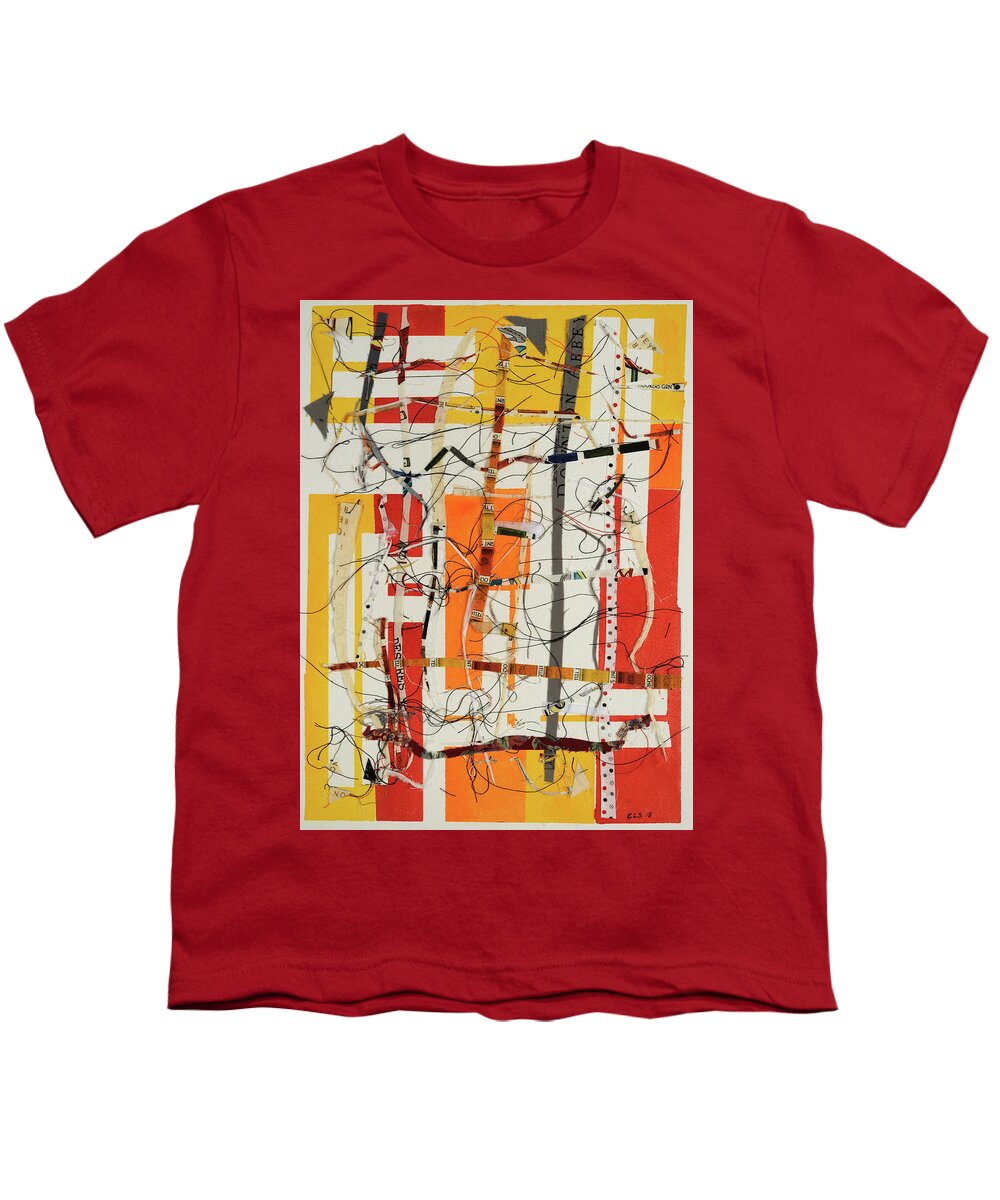 Collusion Youth T-Shirt featuring the painting Collusion by Cynthia Schoeppel