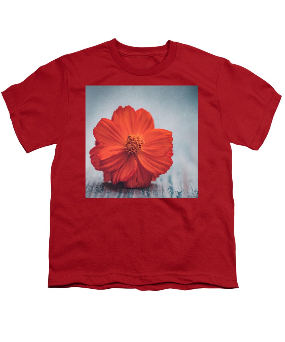 Flower Youth T-Shirt featuring the photograph Cosmos orange by Philippe Sainte-Laudy
