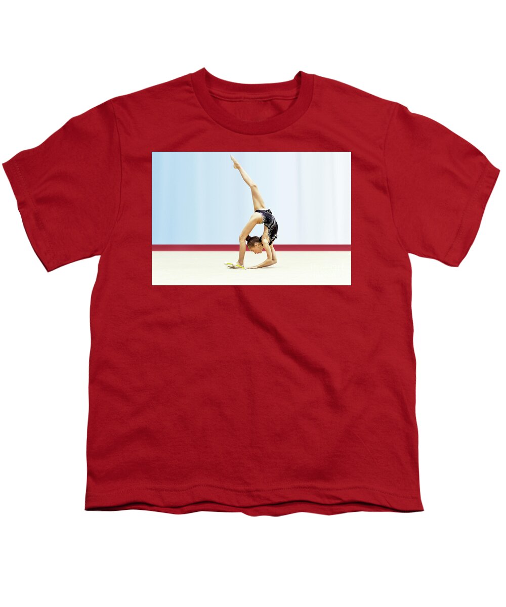 Acrobat Youth T-Shirt featuring the photograph Gymnastic championship by Anna Om