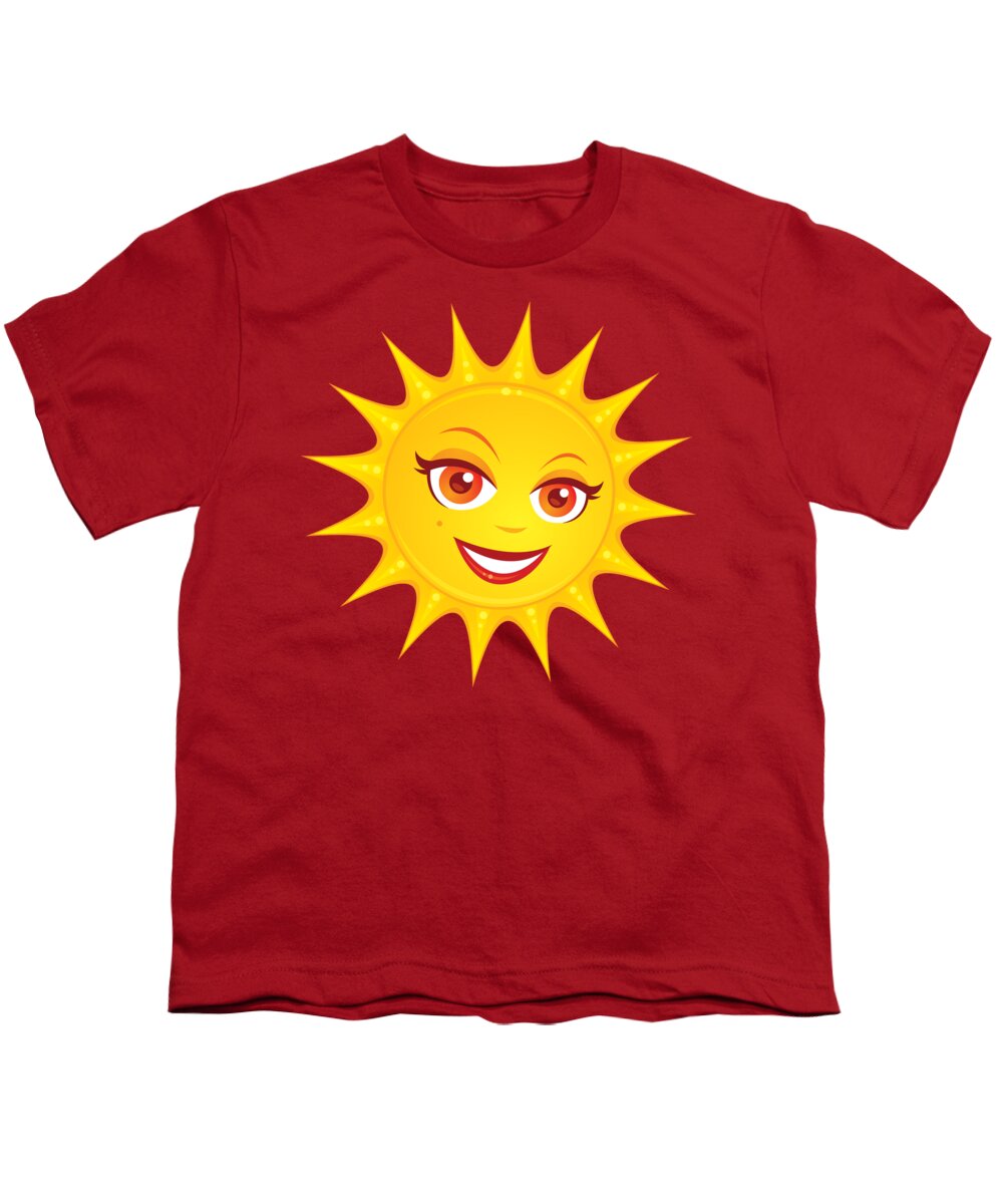 Beach Youth T-Shirt featuring the digital art Hot Summer Sun by John Schwegel