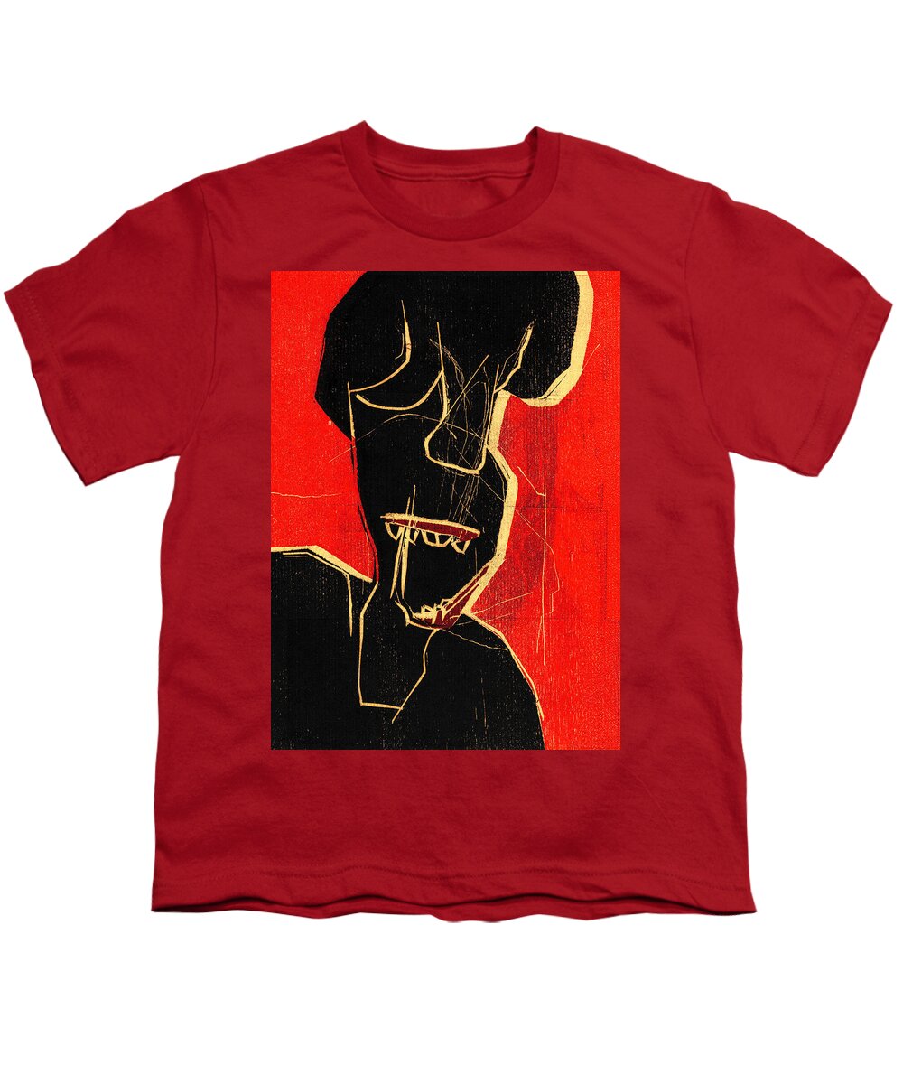 Laugh Youth T-Shirt featuring the relief Laughter by Edgeworth Johnstone