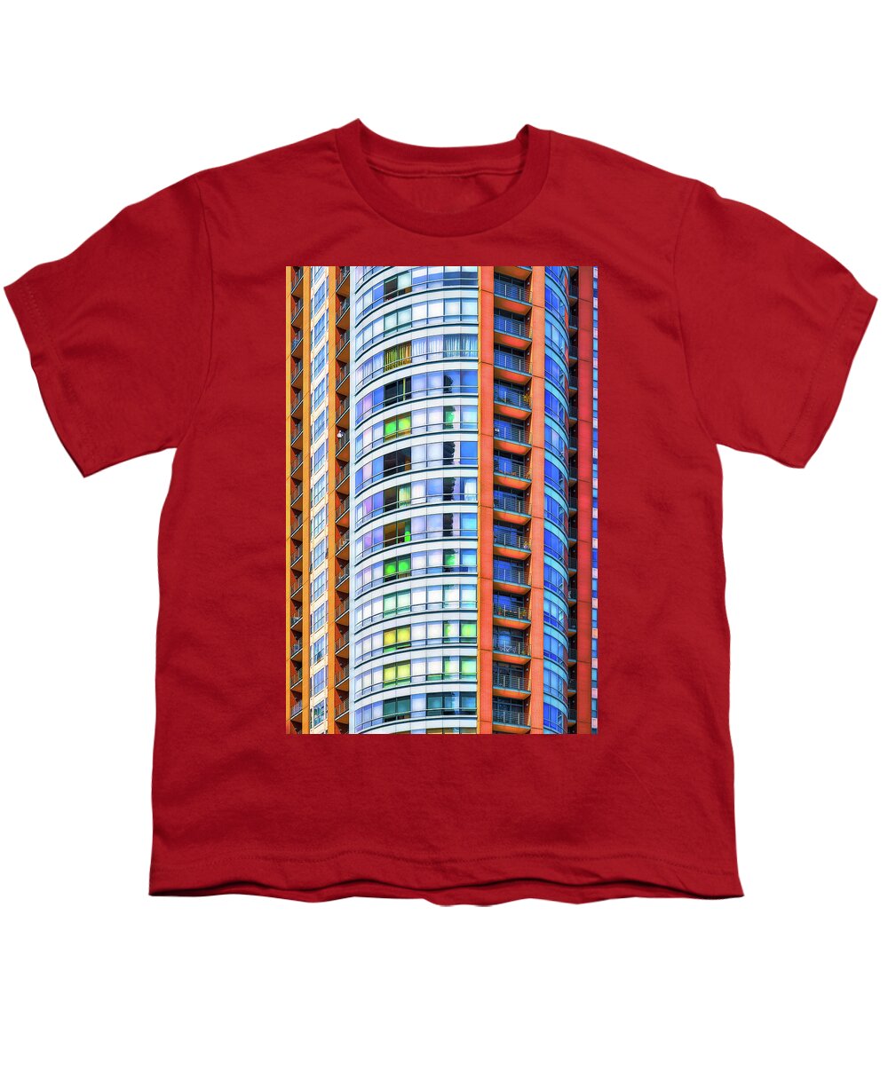Abstract Youth T-Shirt featuring the photograph Orange, white and blue by Robert FERD Frank
