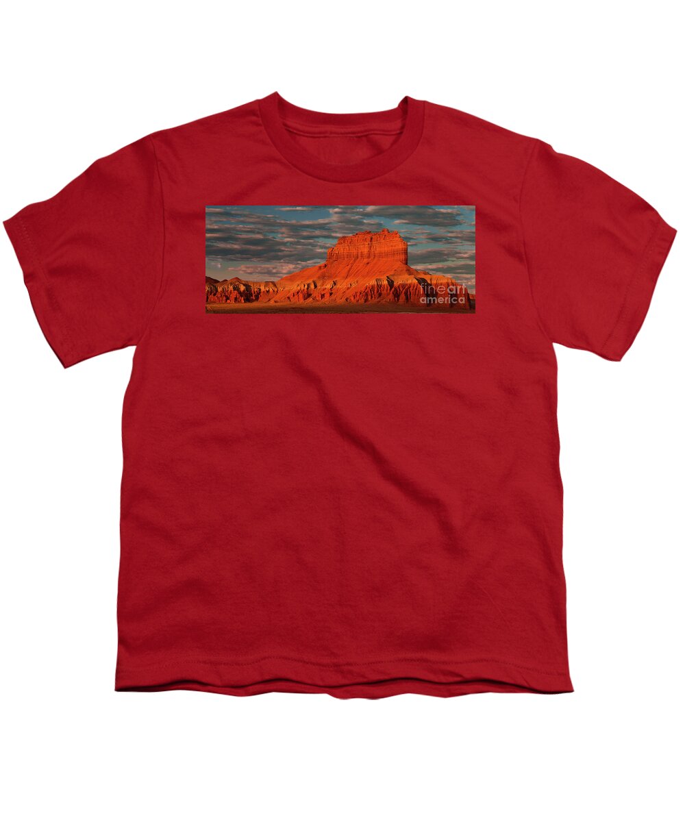 Dave Welling Youth T-Shirt featuring the photograph Panorama Morning Light On Wild Horse Butte San Rafael Swell Utah by Dave Welling