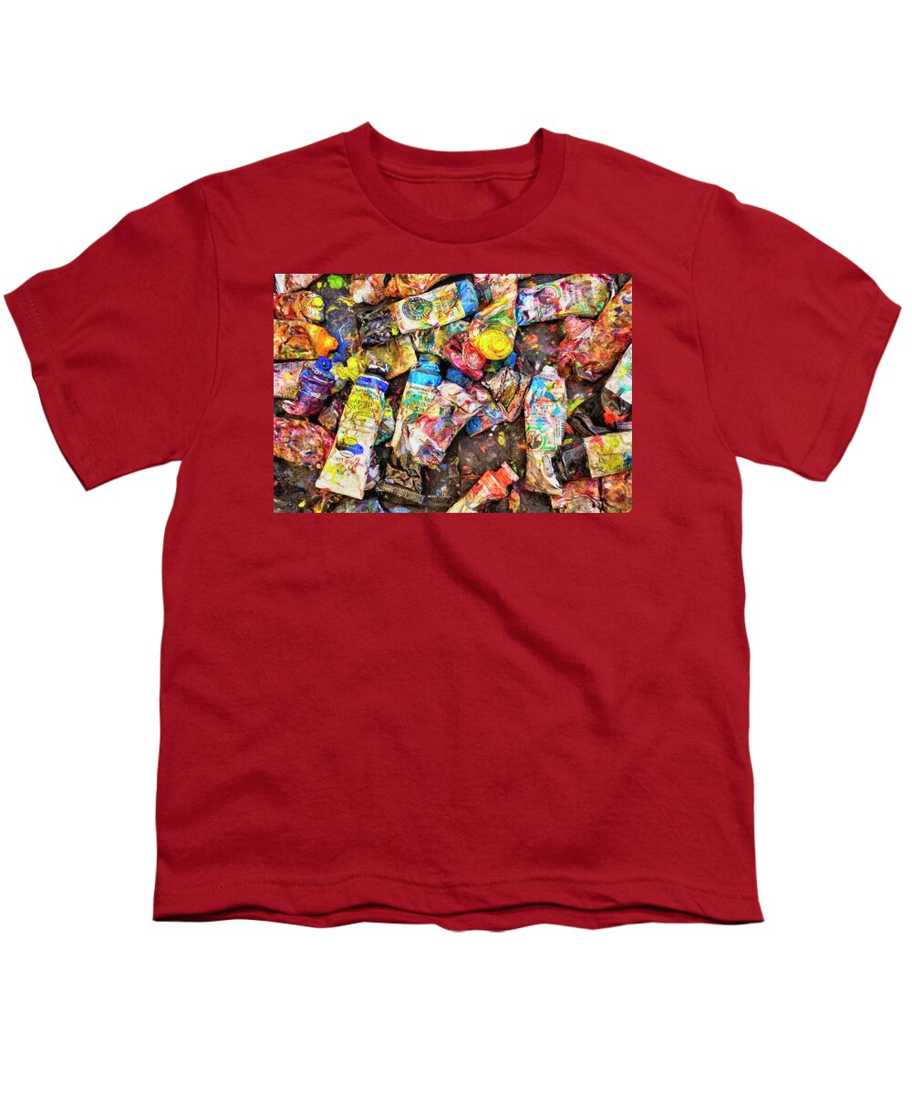  Youth T-Shirt featuring the photograph Patrick Moran's Paint Tubes by Bruce McFarland