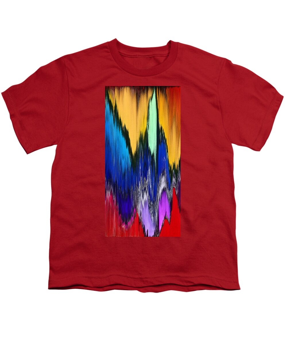 Abstract Youth T-Shirt featuring the painting Pixel Sorting 76 by Chris Butler