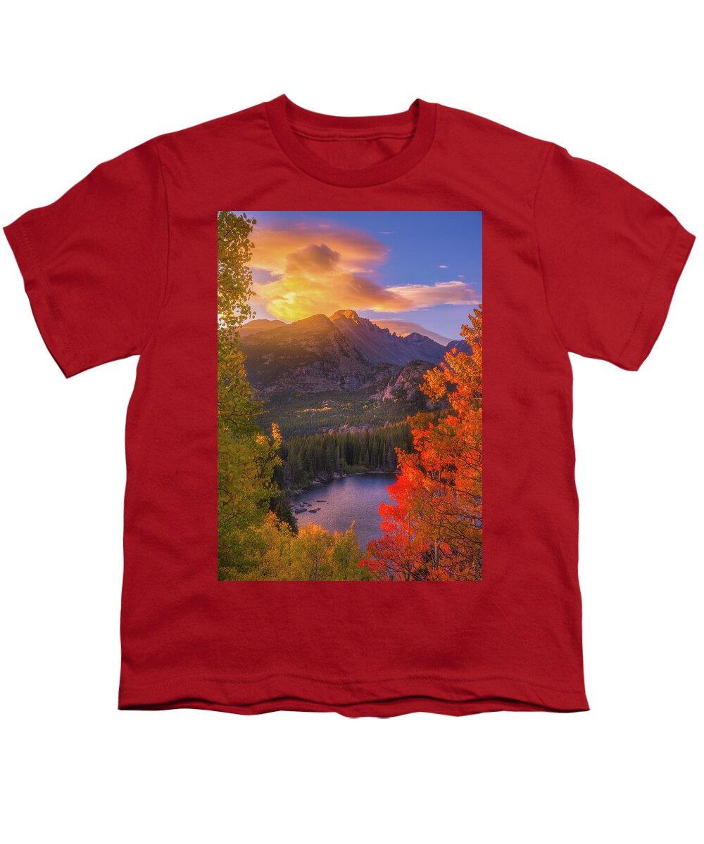 Rocky Mountains Youth T-Shirt featuring the photograph Rocky Mountain Sunrise by Darren White