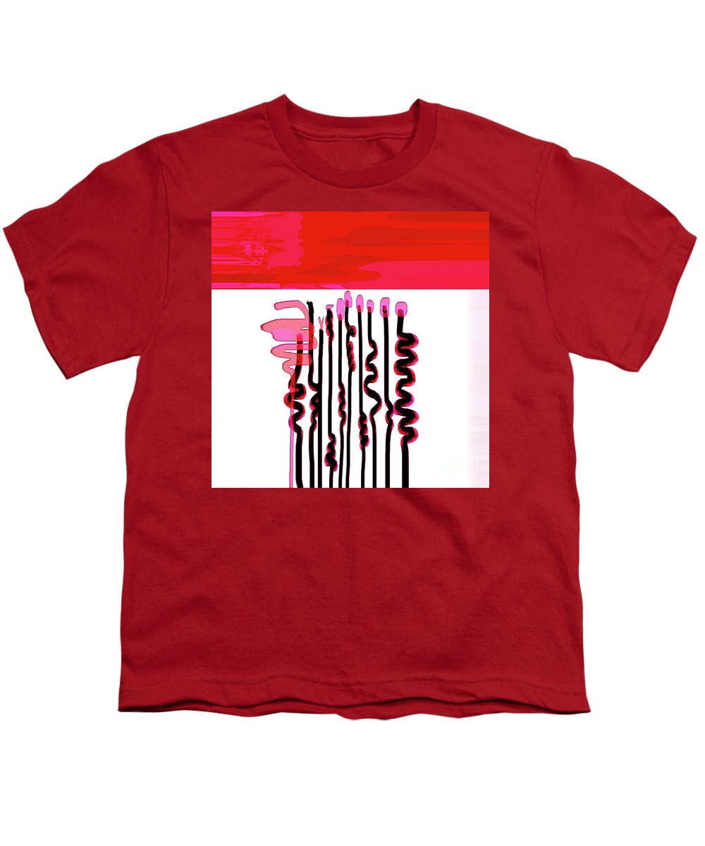 Sunrise Youth T-Shirt featuring the digital art Roses at Sunrise. by Alexandra Vusir