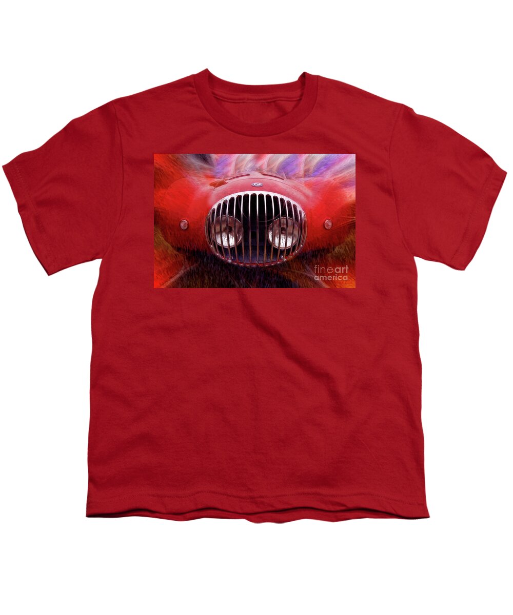 The 1952 Osca Mt4 Mm Spider Youth T-Shirt featuring the photograph The 1952 OSCA MT4 MM Spider At Pebble Beach by Blake Richards