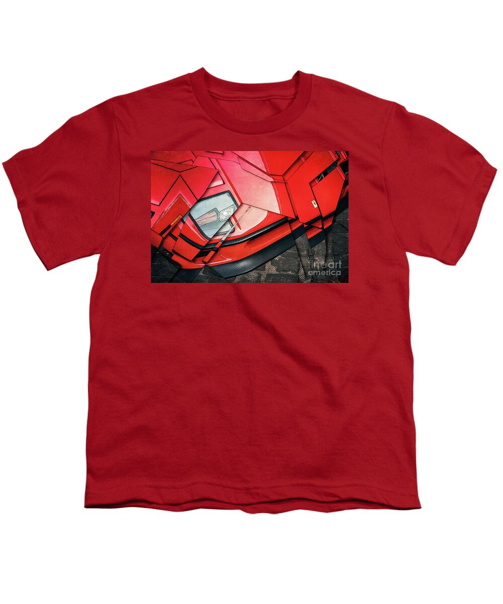 Geometry Youth T-Shirt featuring the digital art Car Parts #1 by Phil Perkins
