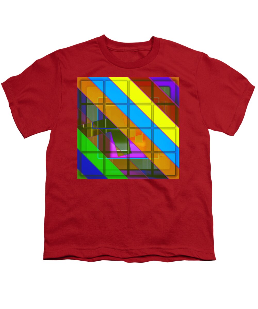 Abstract Youth T-Shirt featuring the digital art Pattern 51 by Marko Sabotin