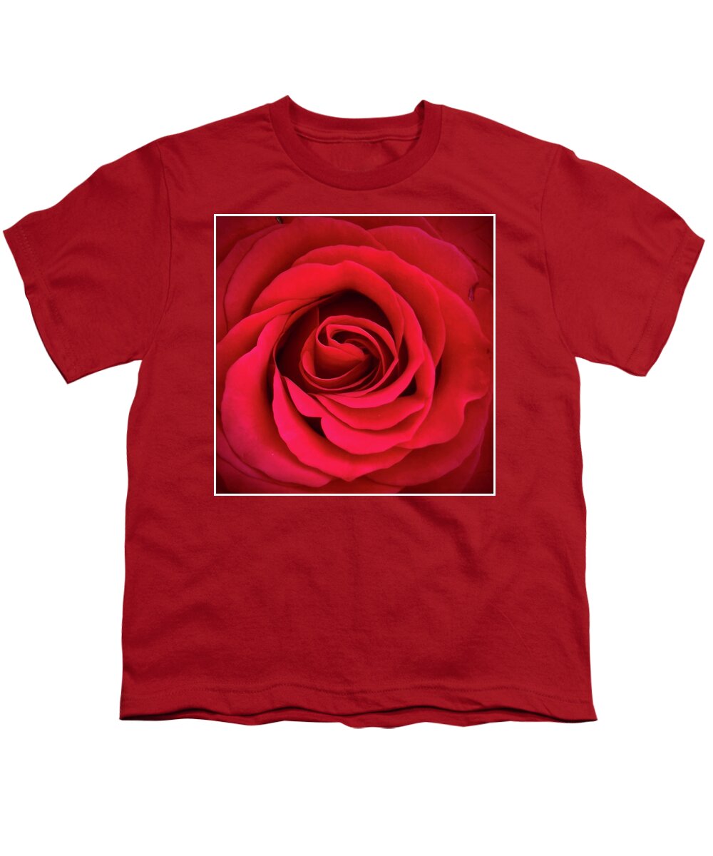 Red Rose Youth T-Shirt featuring the photograph Rose #1 by S J Bryant