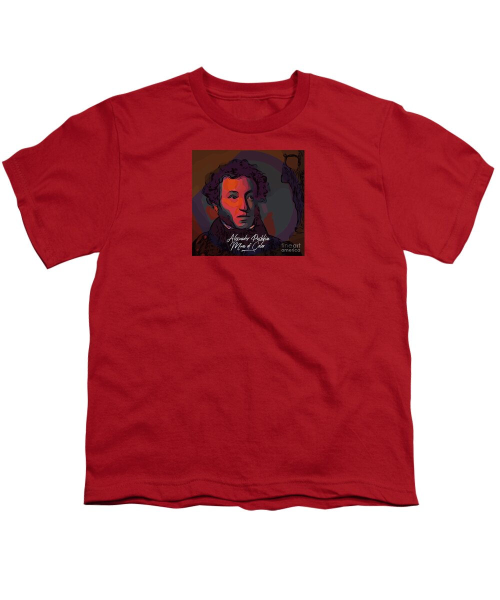 Alexander Pushkin Youth T-Shirt featuring the digital art Alexander Pushkin by Joe Roache