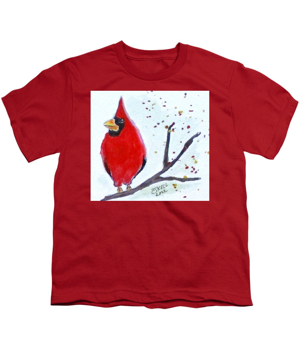 Clyde J. Kell Youth T-Shirt featuring the painting Birds No4 by Clyde J Kell