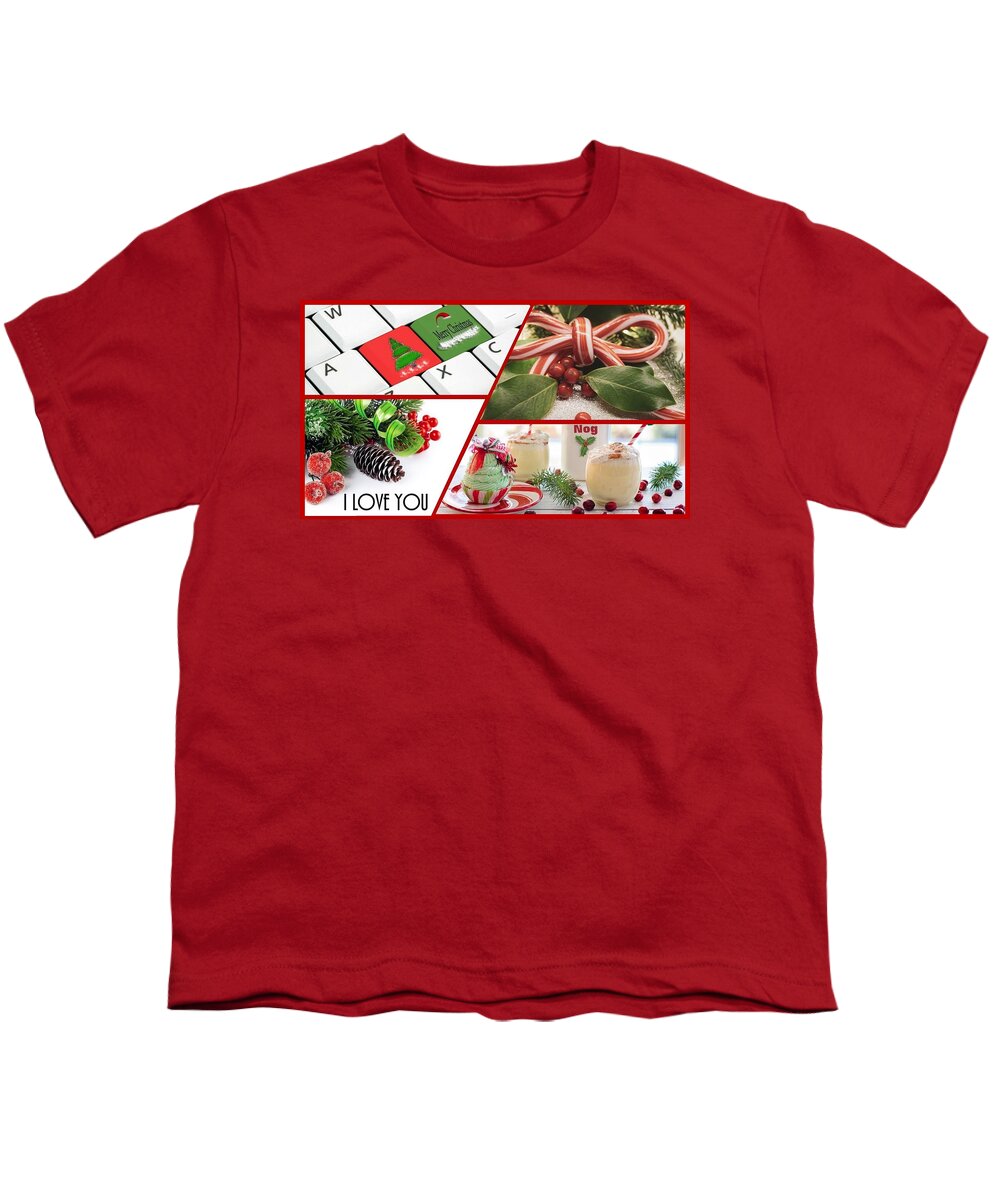 Love Youth T-Shirt featuring the photograph Christmas Sweets I Love You by Nancy Ayanna Wyatt