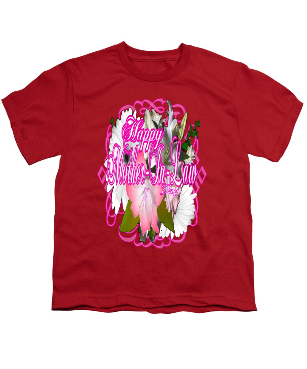 Happy Youth T-Shirt featuring the digital art Happy Mother in law Day October 23 by Delynn Addams