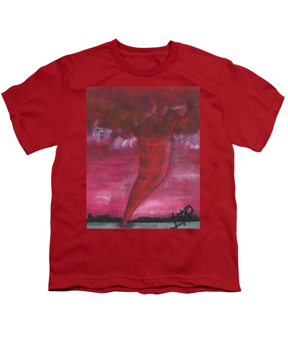 Storm Youth T-Shirt featuring the painting Holy Tornado by Esoteric Gardens KN