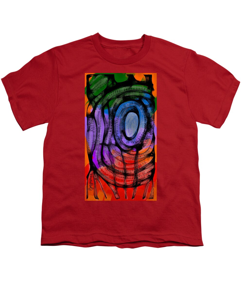 Mirror Youth T-Shirt featuring the digital art Mirror of existence by Ljev Rjadcenko