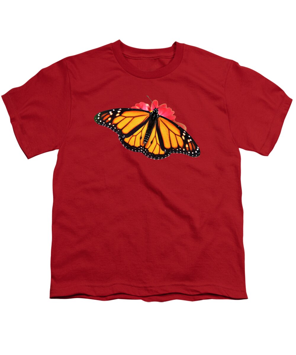 Monarch Butterfly Youth T-Shirt featuring the photograph Orange Drift Monarch Butterfly by Christina Rollo