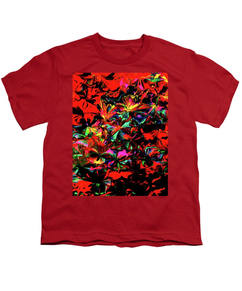 Red Youth T-Shirt featuring the painting Petals Of Red by Anna Adams