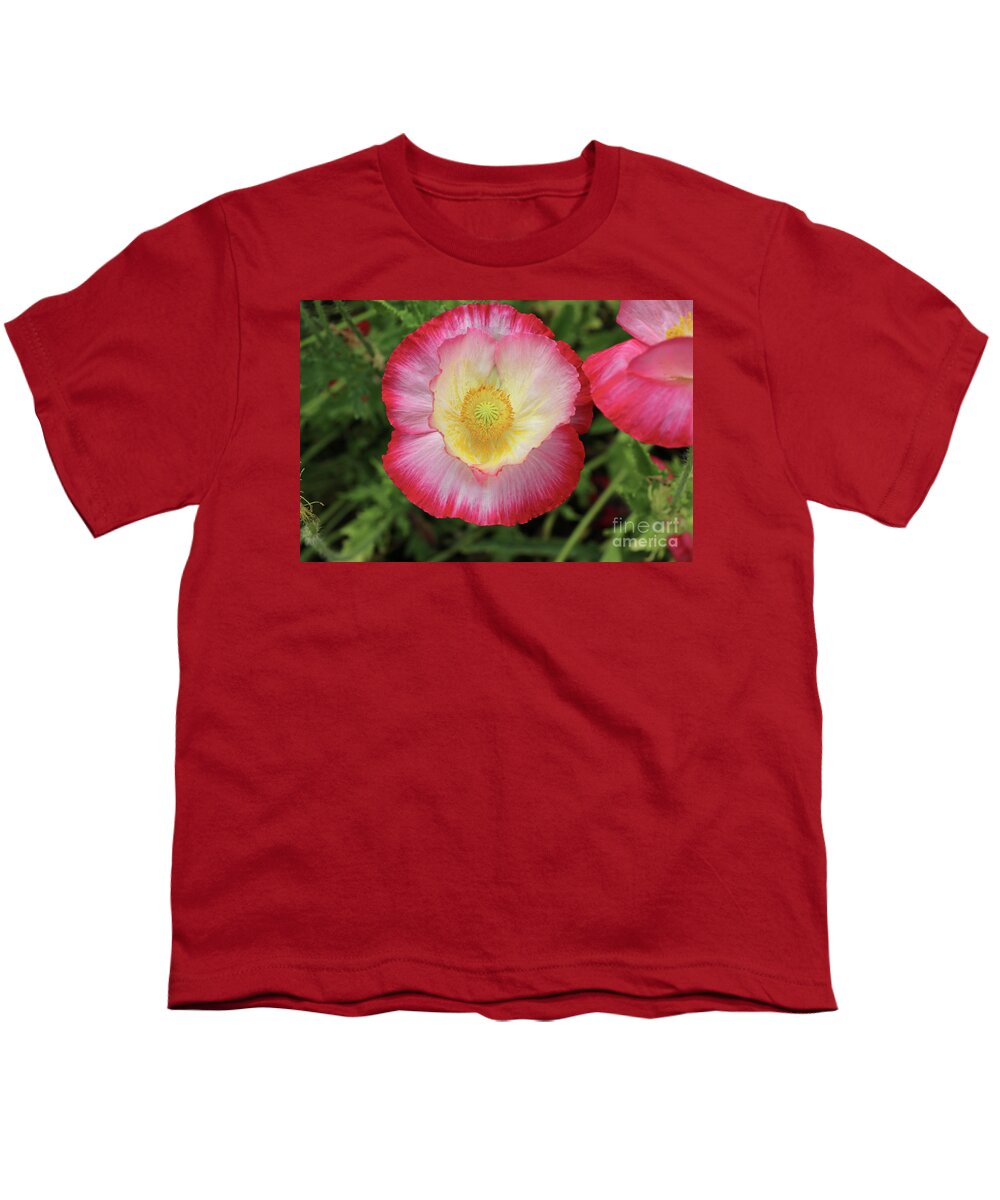 Red Youth T-Shirt featuring the photograph Red and White Poppy 3502 by Jack Schultz