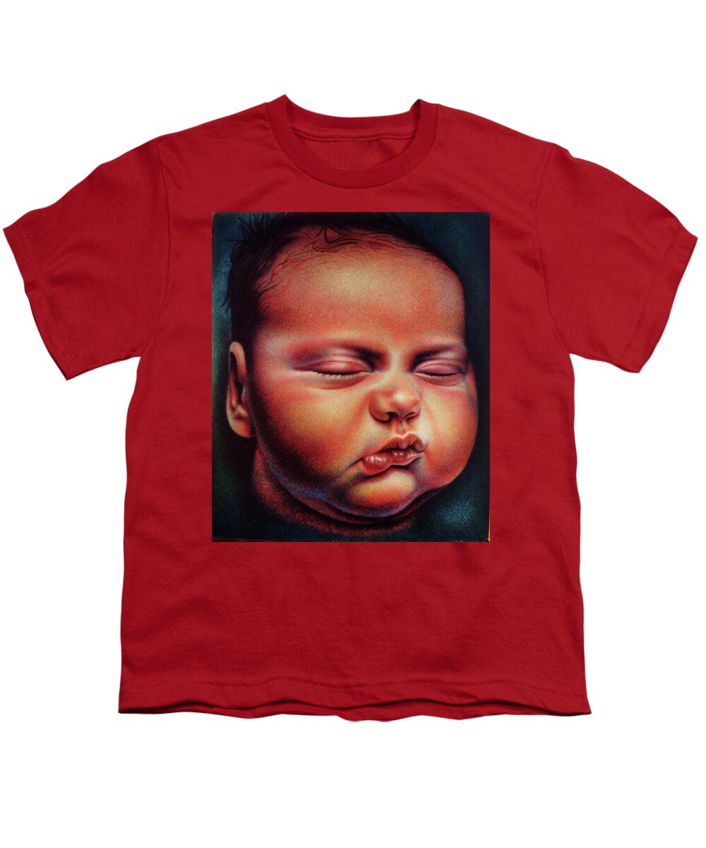 Baby Youth T-Shirt featuring the drawing Rock-A-Bye Baby by Donna Basile