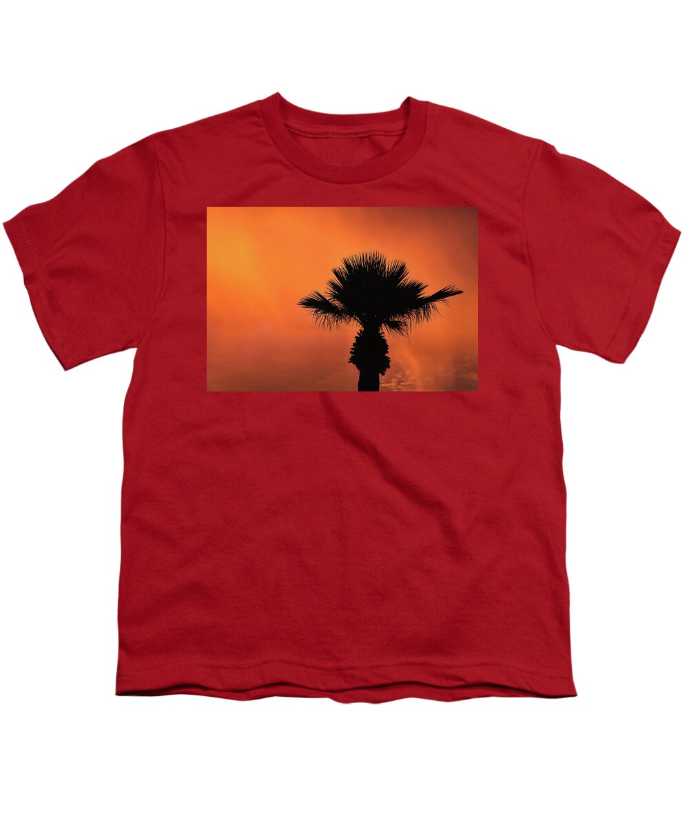 Monsoon Sunset Youth T-Shirt featuring the photograph Soothing Sunset by Elaine Malott