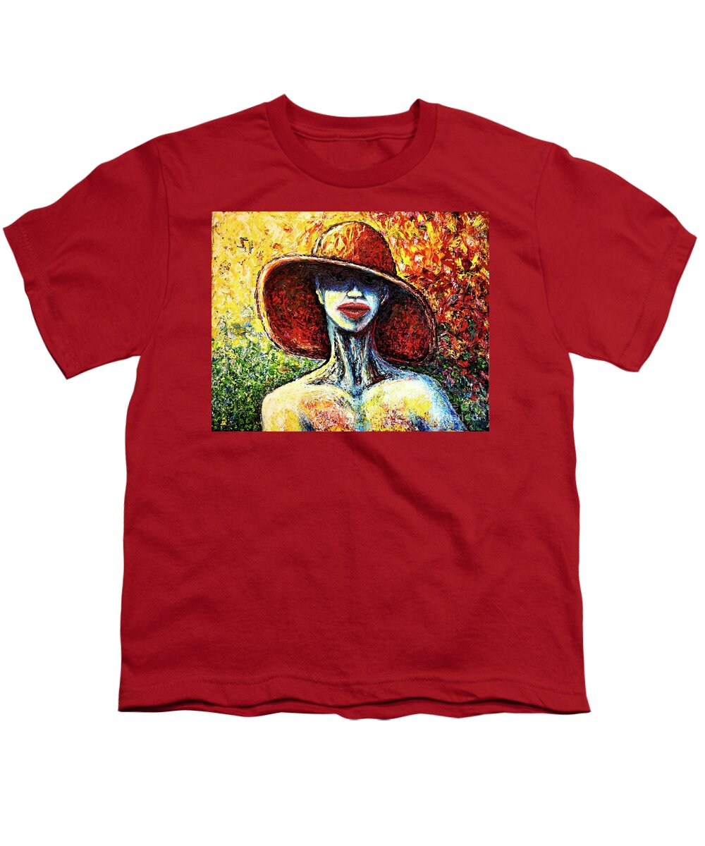 Face Youth T-Shirt featuring the painting Summer by Viktor Lazarev