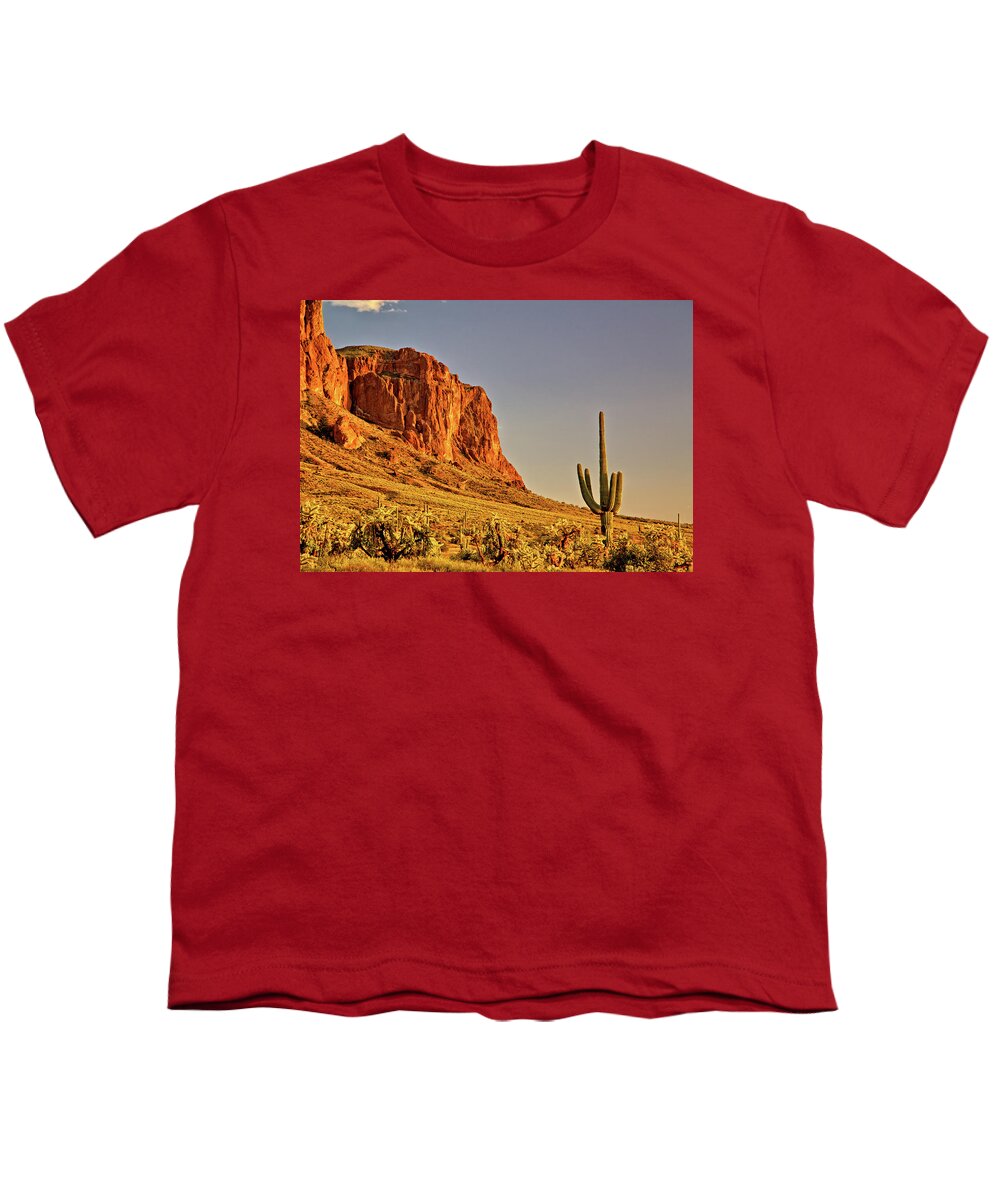 Sunset Youth T-Shirt featuring the photograph Superstition Sunset by Bob Falcone