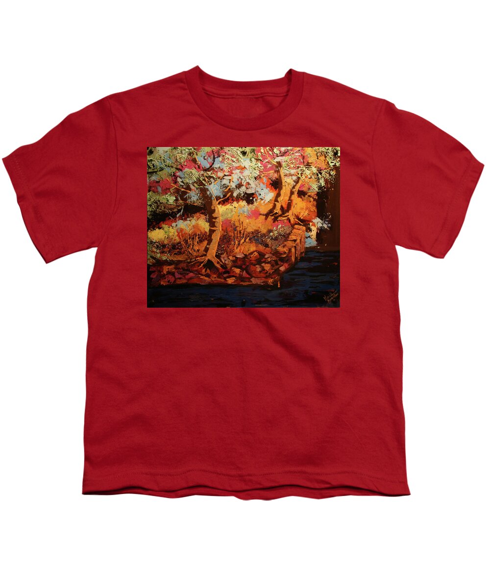 Forest Youth T-Shirt featuring the painting The Magic Hour by Marilyn Quigley