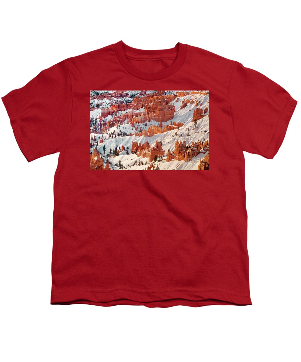 Dave Welling Youth T-Shirt featuring the photograph Winter Bryce Canyon National Park Utah by Dave Welling