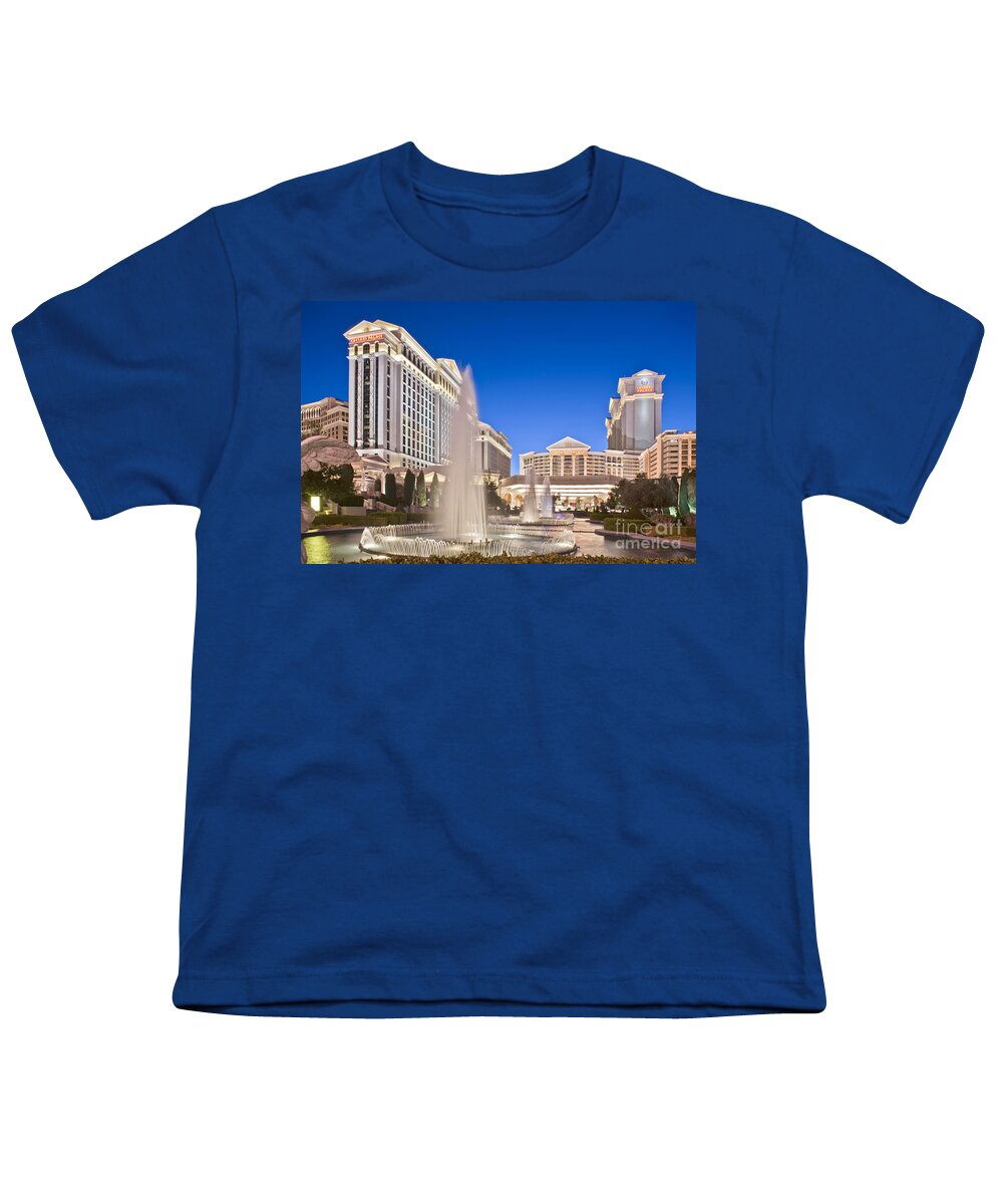 Caesars Palace Youth T-Shirt featuring the photograph Caesars Palace Hotel Resort Las Vegas Nevada by David Zanzinger