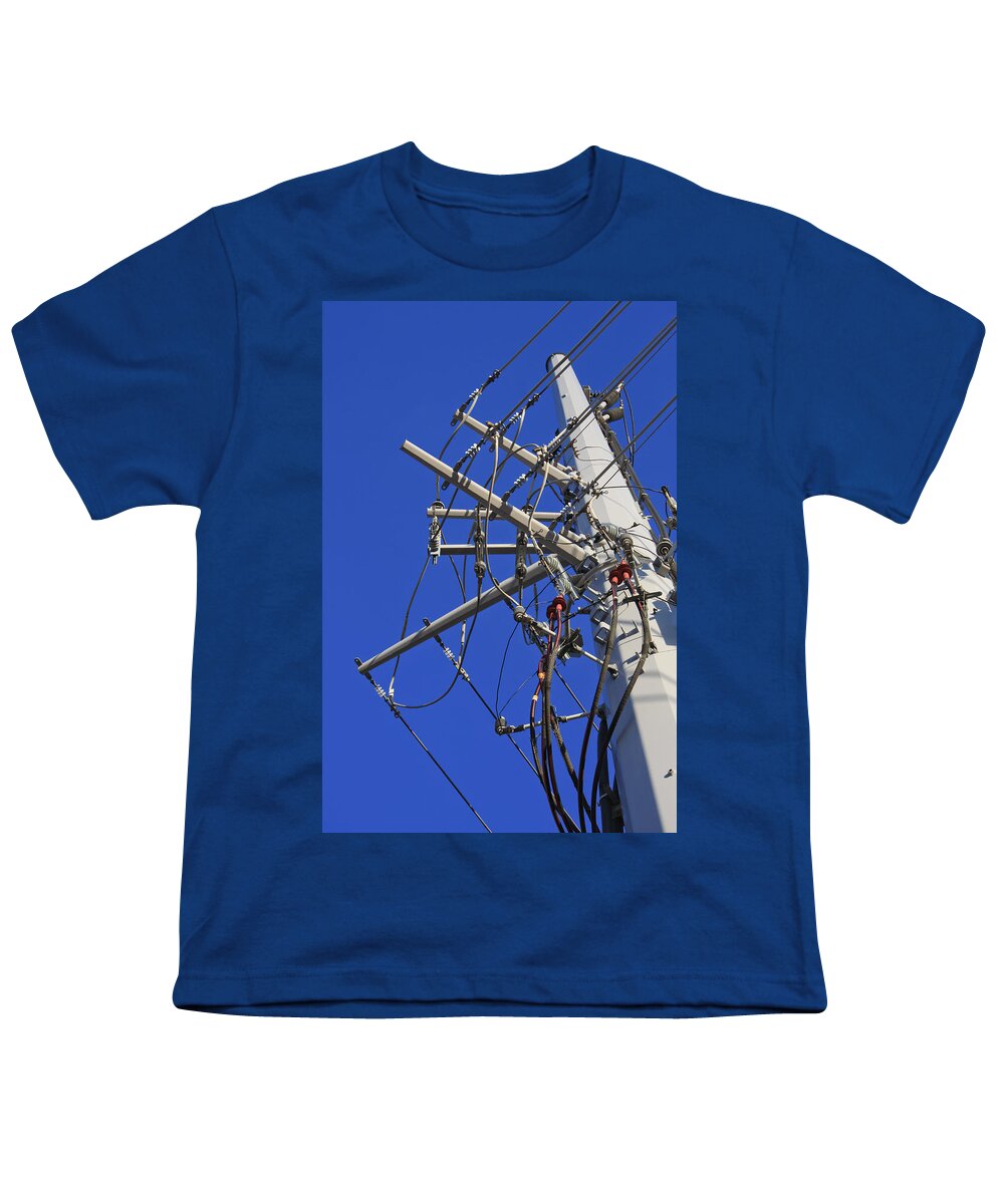 Electrical Tower Youth T-Shirt featuring the photograph Electrical Tower #1 by Melinda Fawver