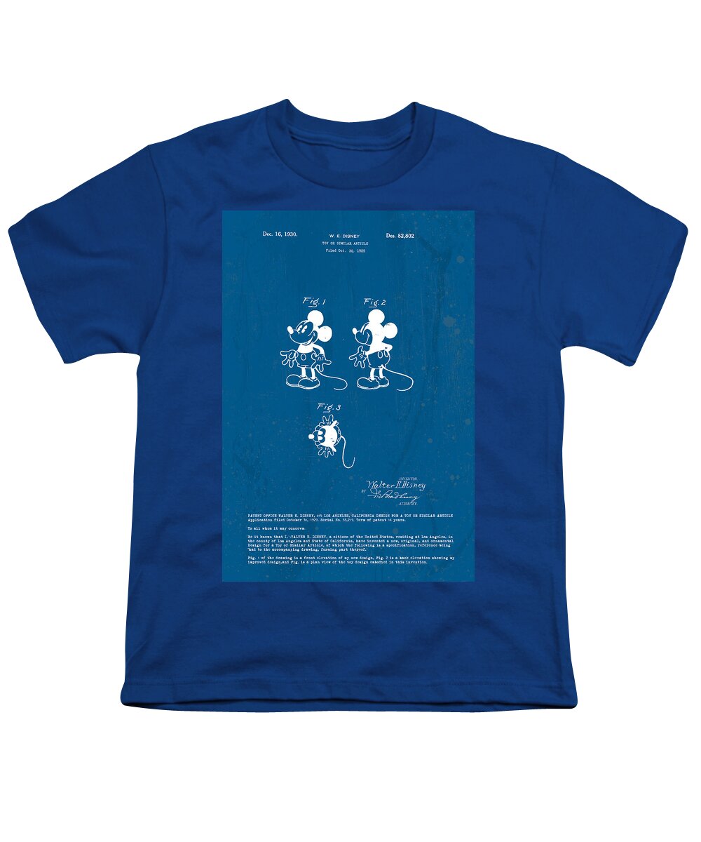 Disney Youth T-Shirt featuring the digital art Disney Mickey Mouse #3 by Marlene Watson