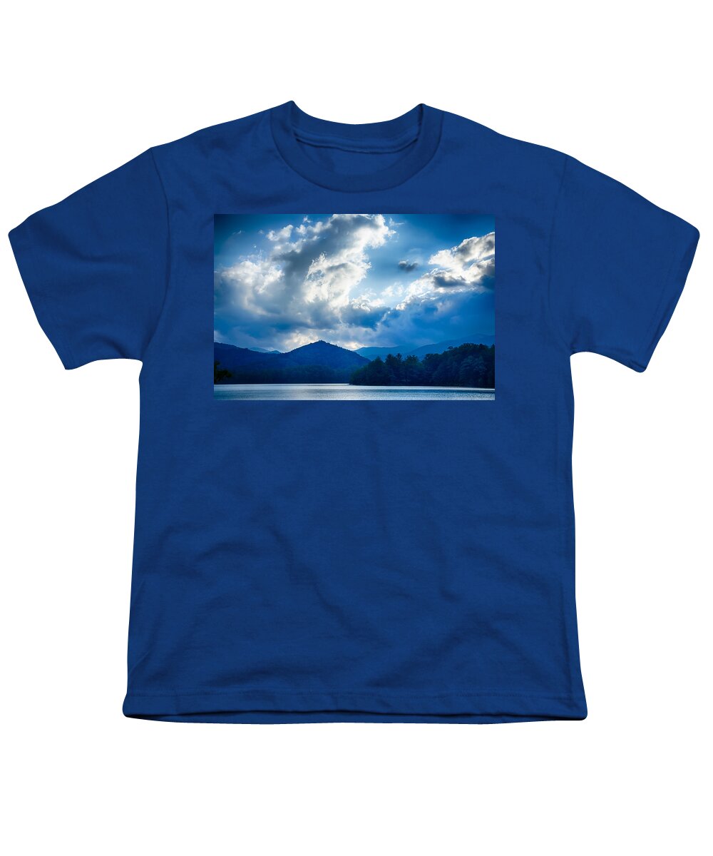 Colors Youth T-Shirt featuring the photograph Lake Santeetlah In Great Smoky Mountains North Carolina #9 by Alex Grichenko