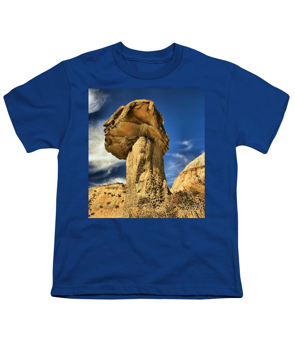 Theodore Roosevelt National Park Youth T-Shirt featuring the photograph Balanced by Adam Jewell