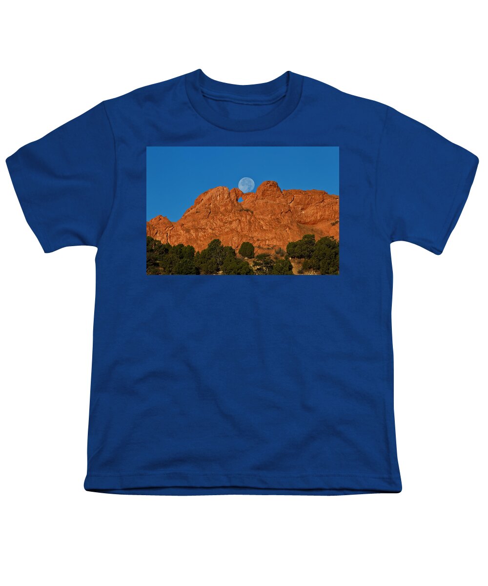 Garden Of The Gods Youth T-Shirt featuring the photograph Balancing Act by Ronda Kimbrow
