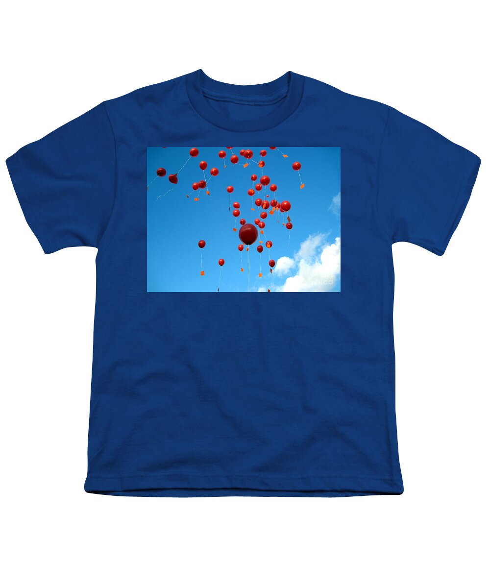 Up Youth T-Shirt featuring the photograph Balloons in the Air by Amanda Mohler