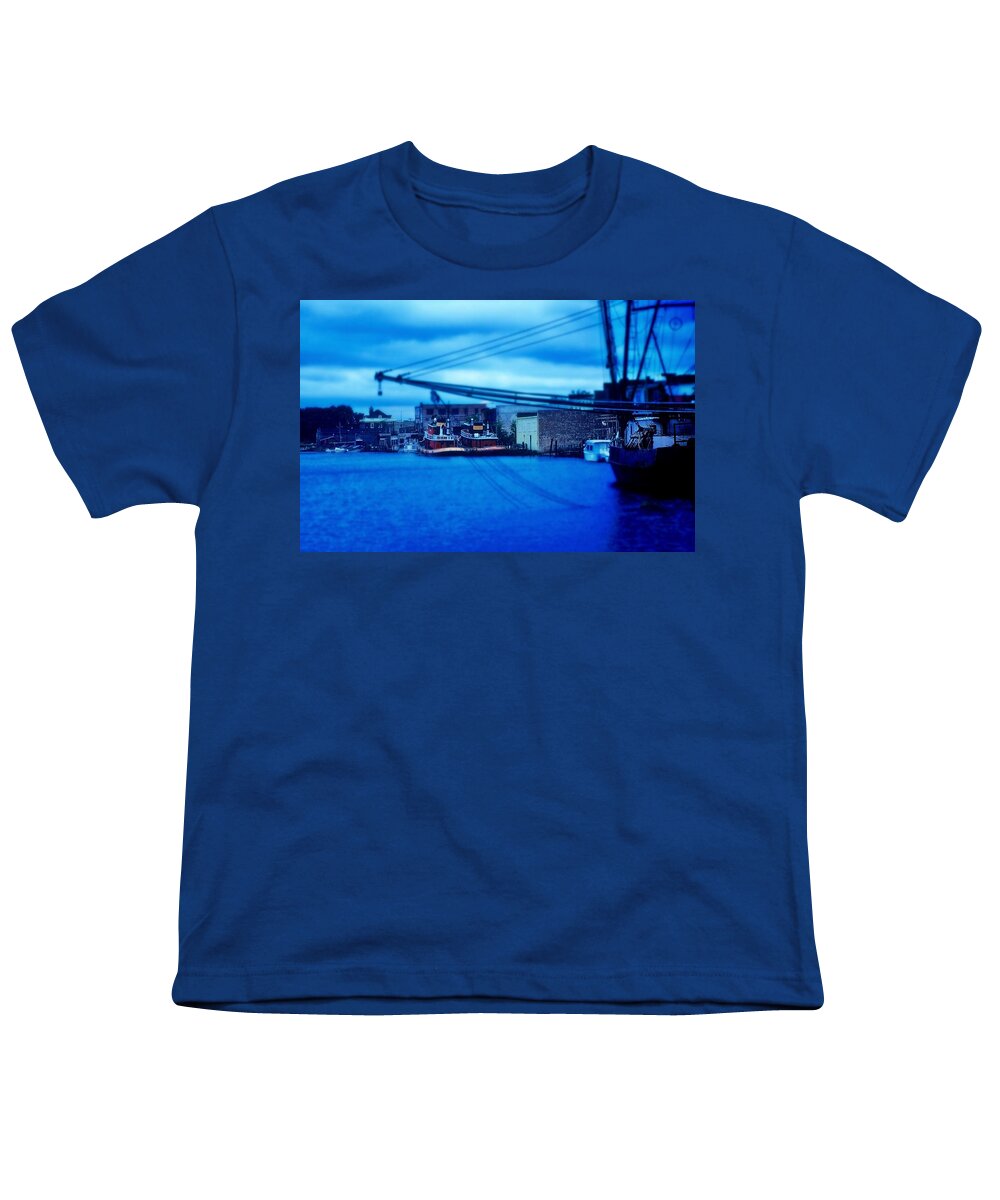 Fine Art Youth T-Shirt featuring the photograph Blue Harbor by Rodney Lee Williams