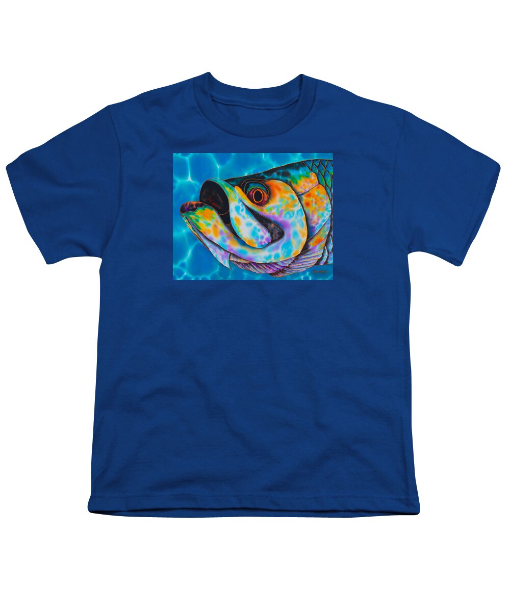  Gamefish Youth T-Shirt featuring the tapestry - textile Caribbean Tarpon Fish by Daniel Jean-Baptiste